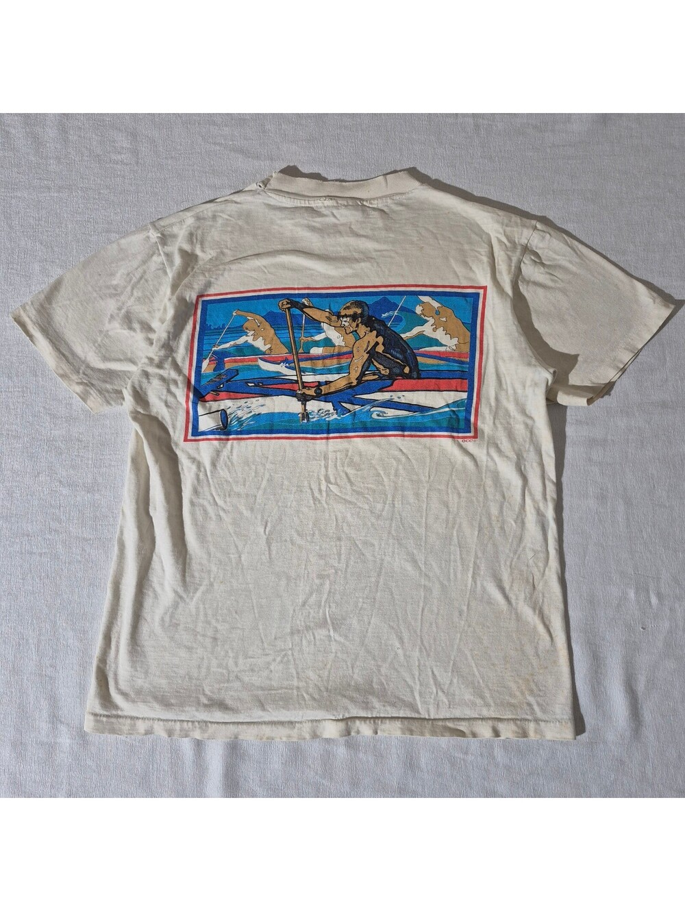 Waikiki 80s Hawaii Single Stitch Tee M/S Med/Small Paddleboard Kayak Shirt